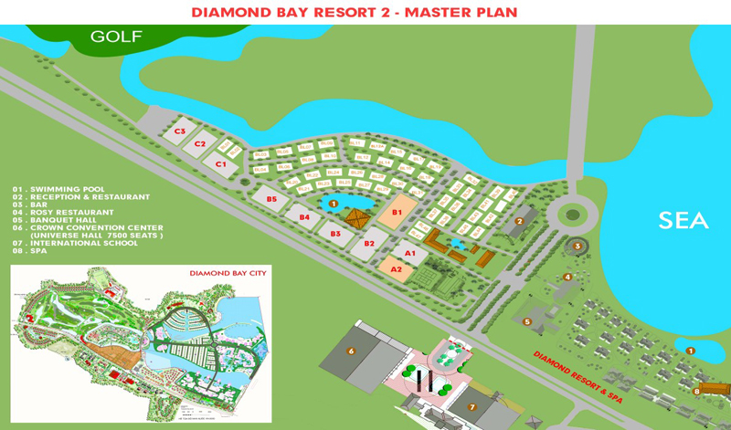 vị trí dự án diamon bay resort