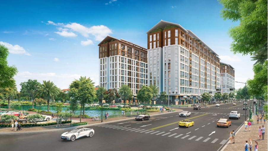 Park Residence thừa hưởng hạ tầng đồng bộ, kết nối thuận tiện của Sun Urban City. (Ảnh phối cảnh: Sun Property)