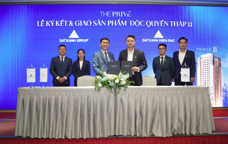 Đất Xanh Miền Bắc được giao độc quyền giỏ hàng tinh hoa tháp 9 & 11 dự án The Privé