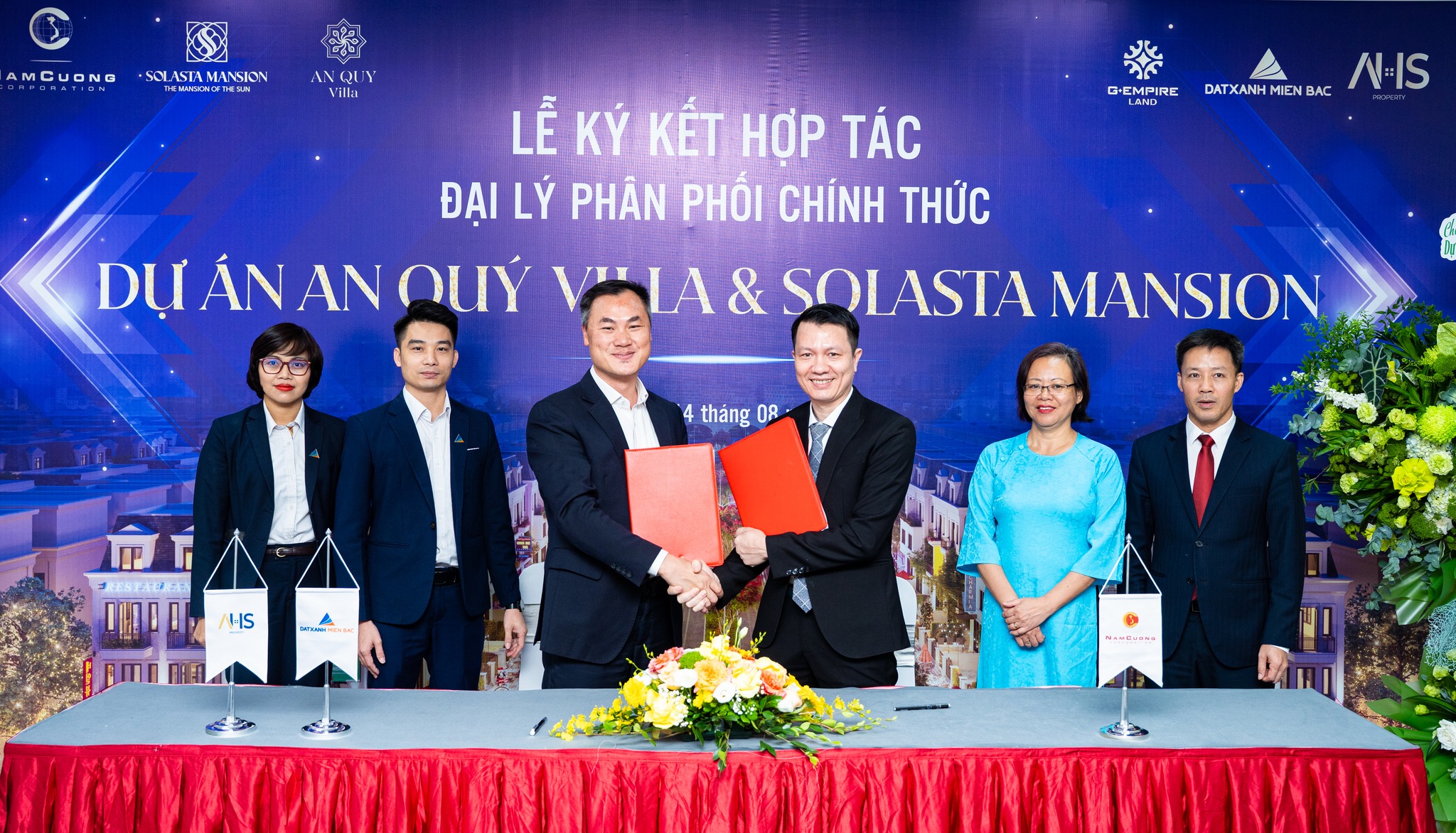Chủ đầu tư Nam Cường & Đất Xanh Miền Bắc nối dài hành trình hợp tác tại dự án An Quý Villa và Solasta Mansion