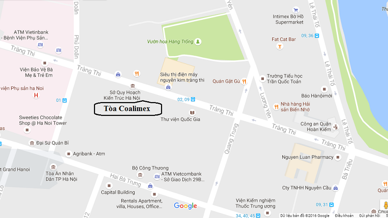 Cho thuê văn phòng tòa nhà Coalimex Building