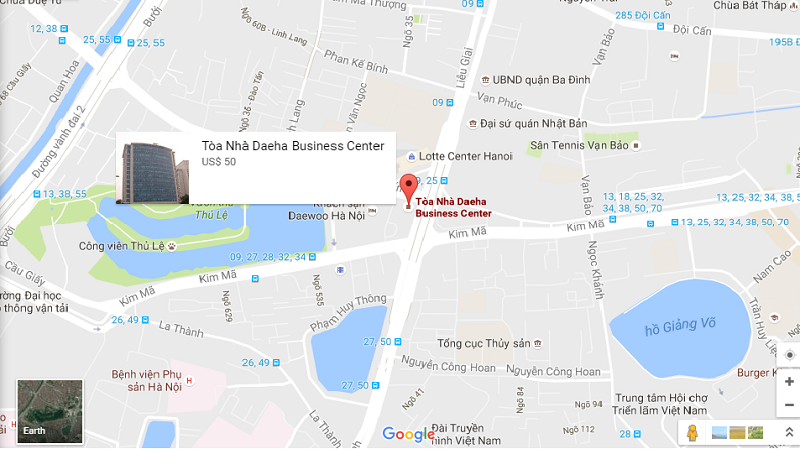 Cho thuê văn phòng tòa nhà Daeha Business Center