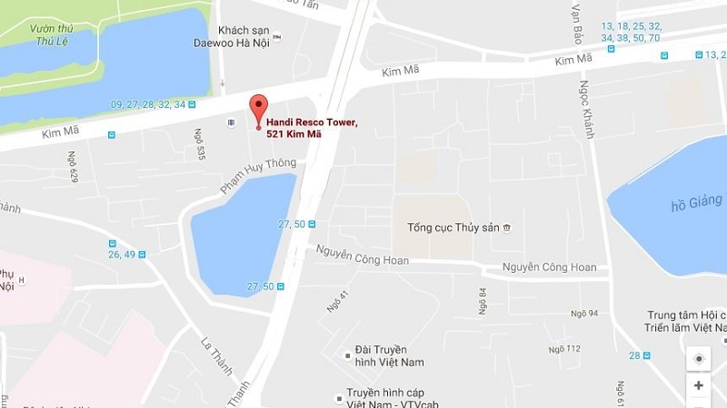 Cho thuê văn phòng tòa Handi Resco Kim Mã