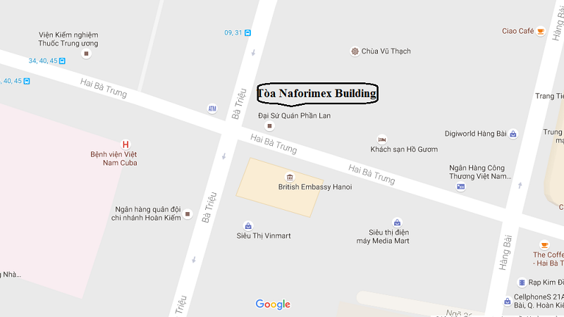 Cho thuê văn phòng tòa nhà Naforimex Building