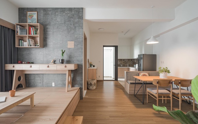 Độc đáo căn hộ phong cách Nhật có phòng khách “biến hóa bất ngờ”