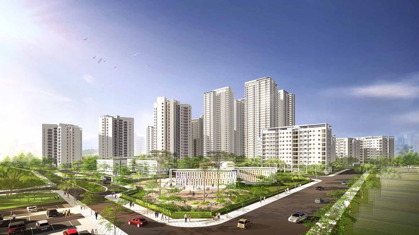 Phối cảnh tổng thể khu đô thị Hồng Hà Eco City