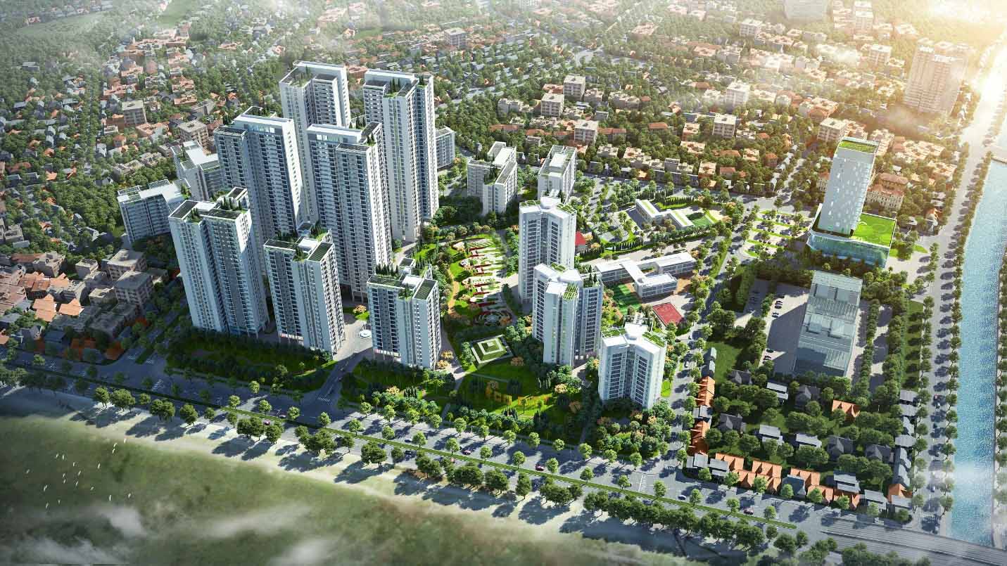 Phối cảnh tổng thể khu đô thị Hồng Hà Eco City