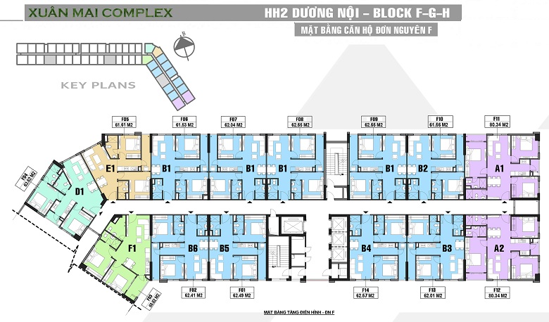 Mặt bằng căn F Mặt bằng căn F