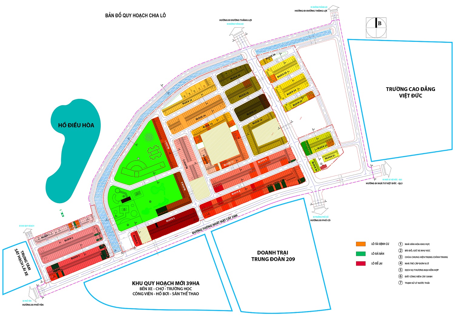 Bản đồ quy hoạch dự án Sông Công Thái Nguyên