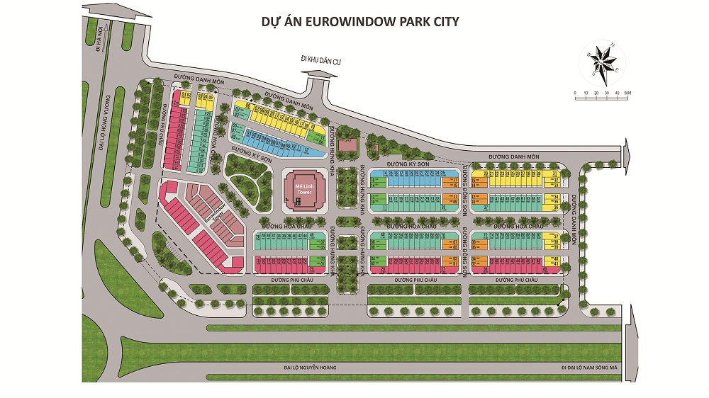 Mặt bằng tổng thể dự án Eurowindow Park City