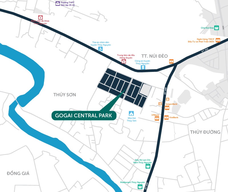 Vị trí dự án Gò Gai Central Park