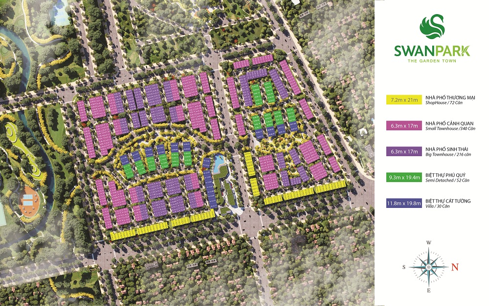 Mặt bằng tổng thể dự án SwanPark Đồng Nai