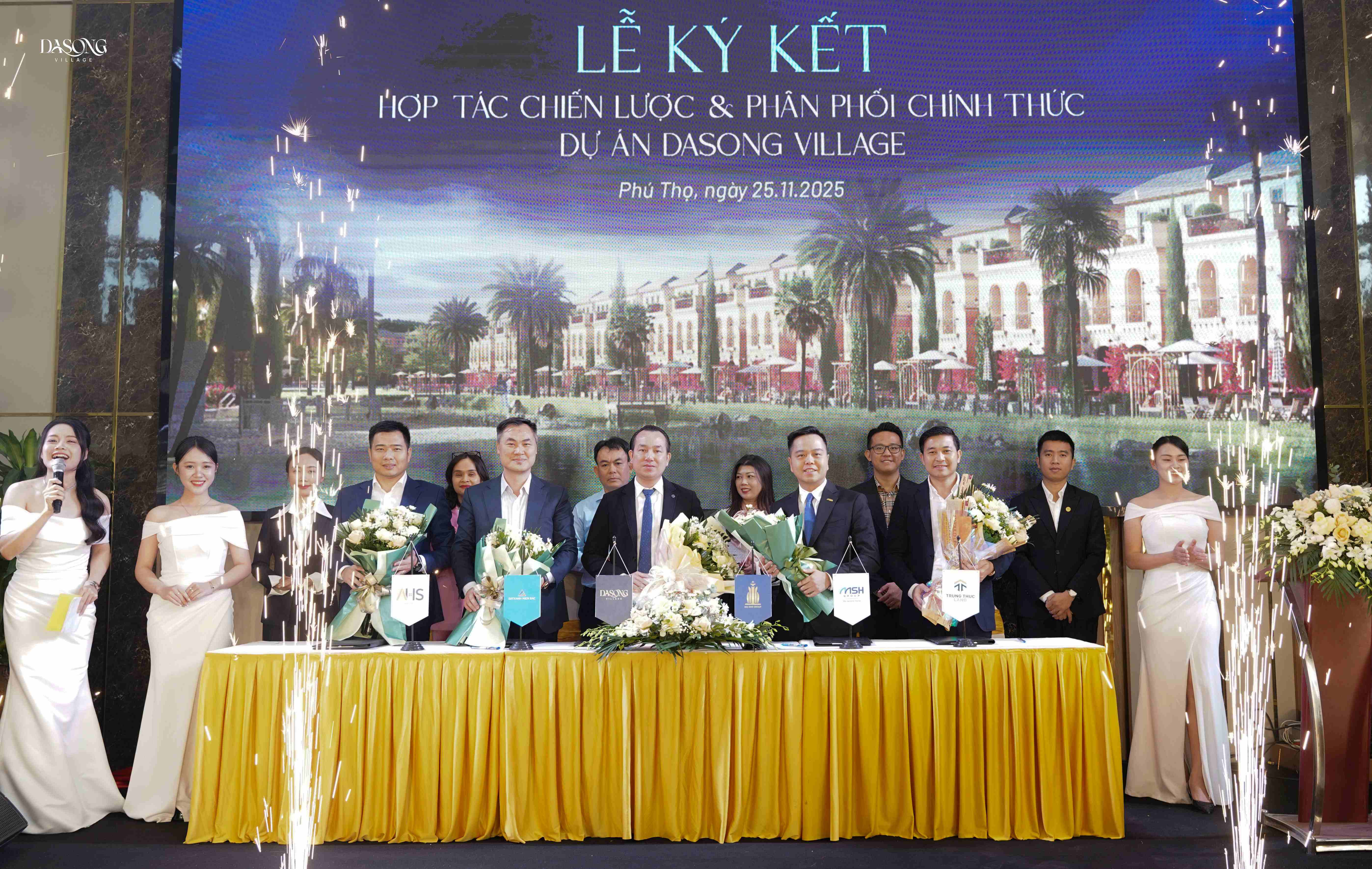 Liên minh MSH Group, Đất Xanh Miền Bắc, Trung Thực Land, AHS Property chính thức ký kết hợp tác chiến lược phân phối dự án Dasong Village
