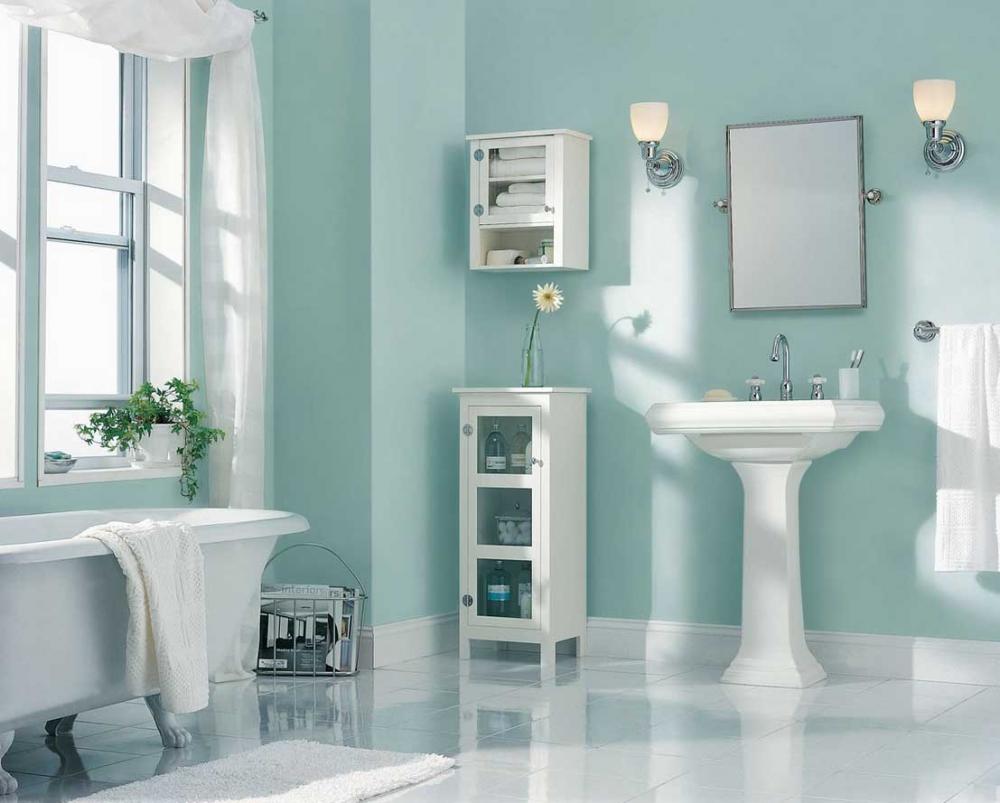 Những màu sơn cho phòng tắm luôn sạch sẽ và tươi sáng