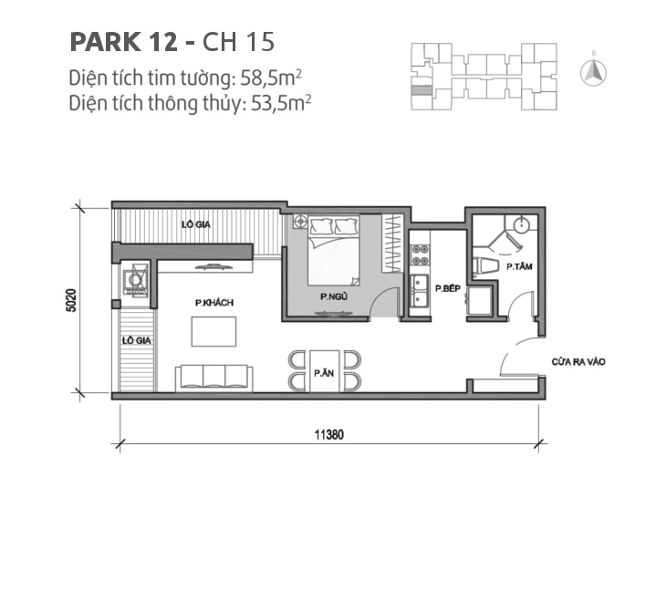 Phân tích thiết kế căn hộ tòa Park 12 – Vinhomes Times City