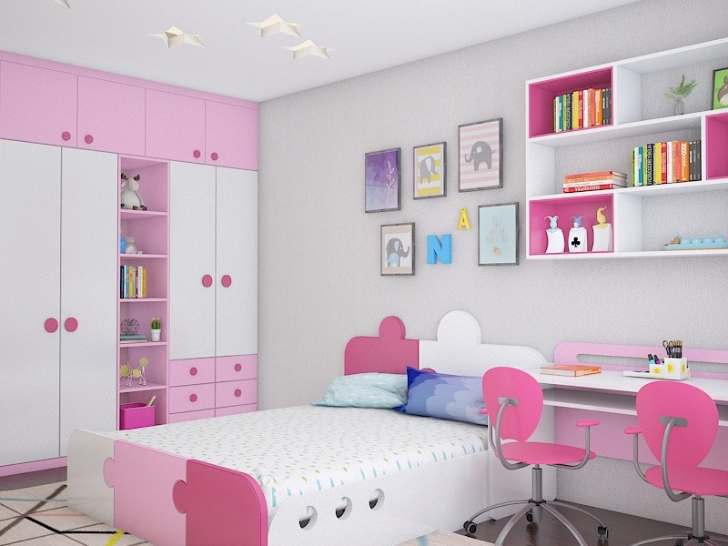 Gợi ý trang trí phòng ngủ của bé gái cực dễ thương